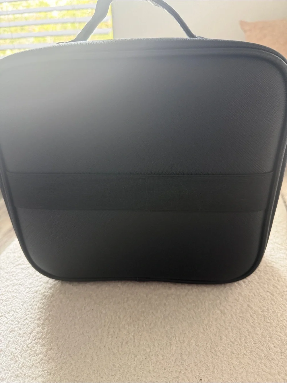iHome Black Travel Storage Case with Top Handle and Gold Logo